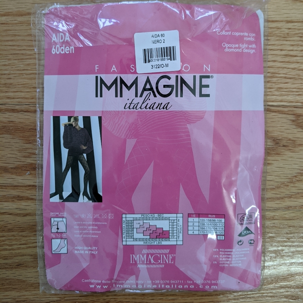 🆕Vintage 90s Immagine Italiana Opaque Tights - Picture 2 of 2